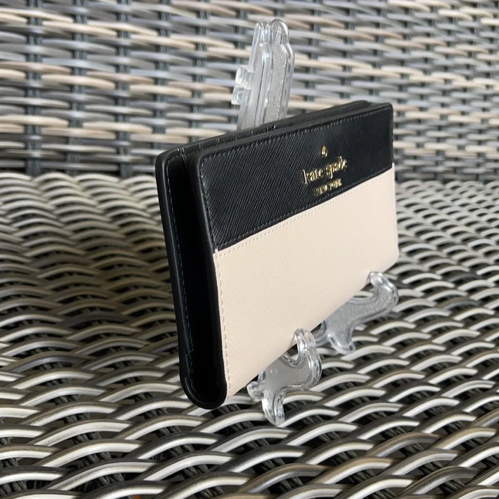 Kate Spade Staci Colorblock Large Slim Bifold Wallet:
saffiano - Picture 14 of 16